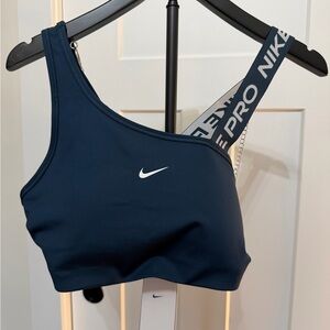 Nike PRO Women's Dark Blue Sports Bra size Med moisture wicking material #52